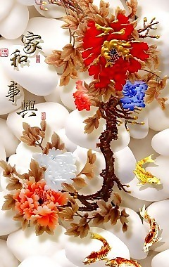 精美古典瓷磚高清背景墻