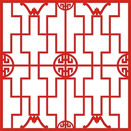 回形紋木雕鏤空圖