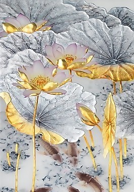 蓮花背景墻