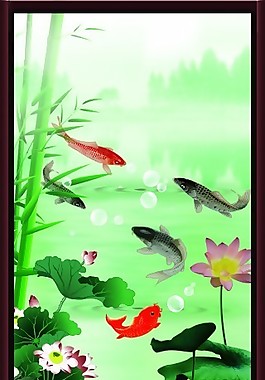 荷花蓮花瓷磚高清背景墻