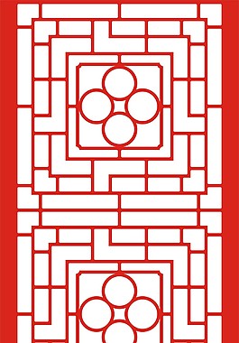 屏風(fēng)木雕鏤空圖