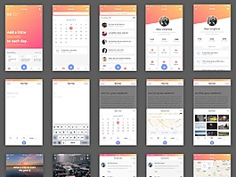 EverydayiOS旅行應用Sketch素材