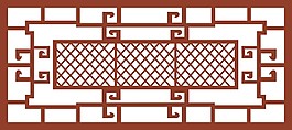 中式木雕屏風圖