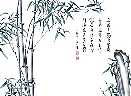 背景墻雕刻路徑竹子