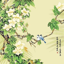 古典连理枝装饰画