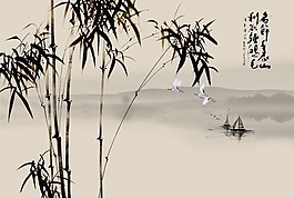 玉石背景墻竹子