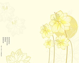 優(yōu)雅花色花朵背景墻
