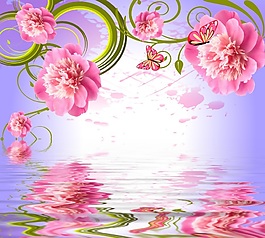 镜中花装饰画效果图
