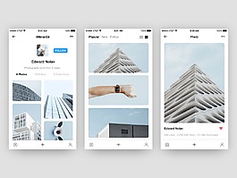 Unsplash图库应用概念设计Sketch素材