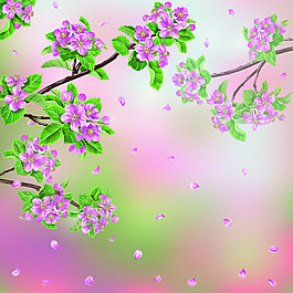 浪漫花朵風(fēng)景背景素材