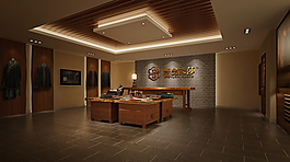 低調(diào)風(fēng)格酒店大廳空間模型下載