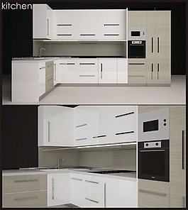 白色大型櫥柜3d模型