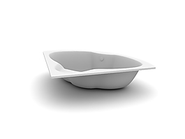 有邊浴缸3D模型