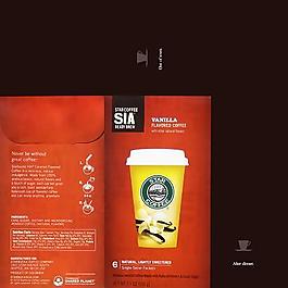 咖啡紅色包裝設(shè)計模型素材