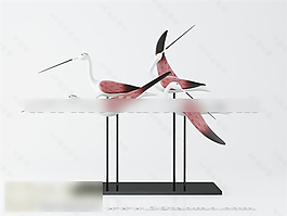 仙鶴擺設(shè)模型素材