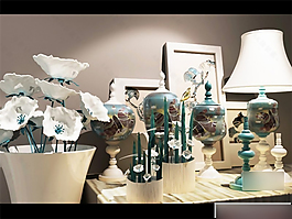 漂亮臺燈擺件模型素材