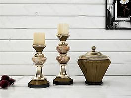 東南亞燭臺模型素材