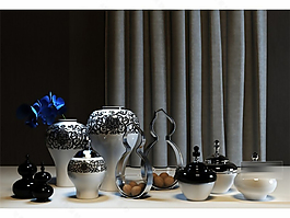 美麗中式擺設(shè)模型