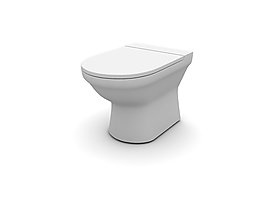現(xiàn)代簡約家用馬桶模型