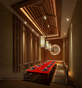 酒店包間日式風(fēng)格模型下載