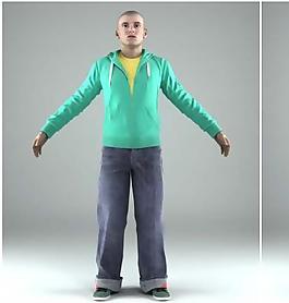 男模特動(dòng)作模型