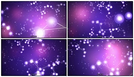 科技分子紫色炫粒光效LED舞臺視頻背景