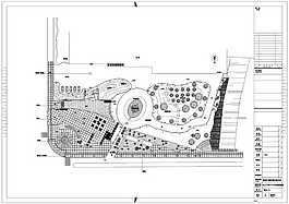公园施工广场平面浦装图纸
