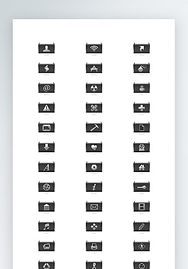 文件夹图标黑色写实图标素材PNG