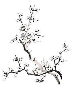手繪水墨樹(shù)枝元素