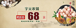 農(nóng)場生態(tài)土雞蛋海報