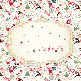 手繪花紋幾何圖標(biāo)背景