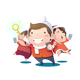 手繪兒童吹泡泡元素