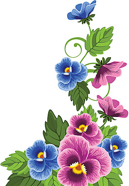 小清新蝴蝶蘭花朵元素