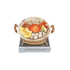 自助火鍋元素素材圖片