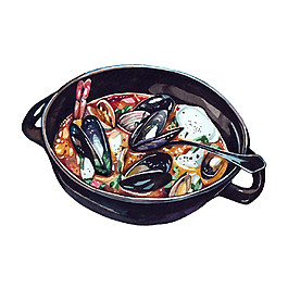 海鮮底料火鍋素材圖片