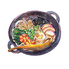 蔬菜元素火鍋素材圖片