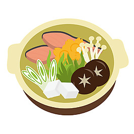 香菇豆腐砂鍋素材圖片