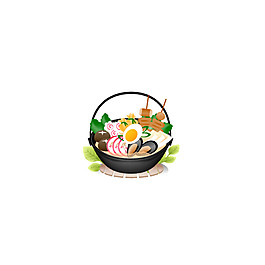 籃子裝滿麻辣燙素材圖片