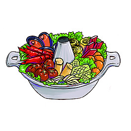麻辣燙蔬菜素材圖片