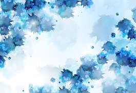 藍(lán)色漸變涂鴉矢量背景素材