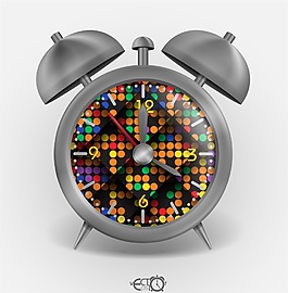 艷麗鐘表矢量素材