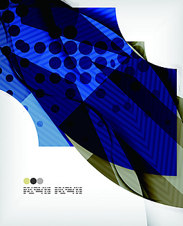 炫彩藍(lán)色幾何背景矢量合集