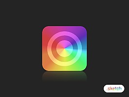 彩虹圖標sketch素材