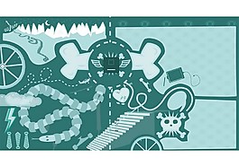 骷髏背景矢量素材