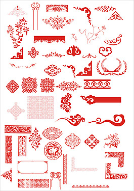 紅色傳統(tǒng)裝飾圖案
