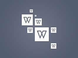 W字母图标sketch素材