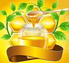 罐裝蜂蜜矢量