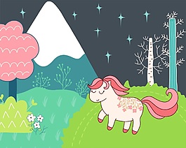 矢量小花插畫卡片信紙