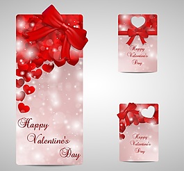 情人節(jié)愛心賀卡矢量圖
