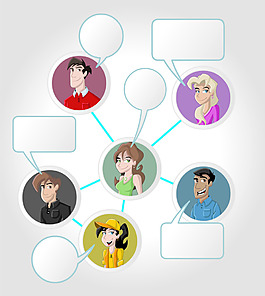 卡通人物插畫(huà)矢量素材